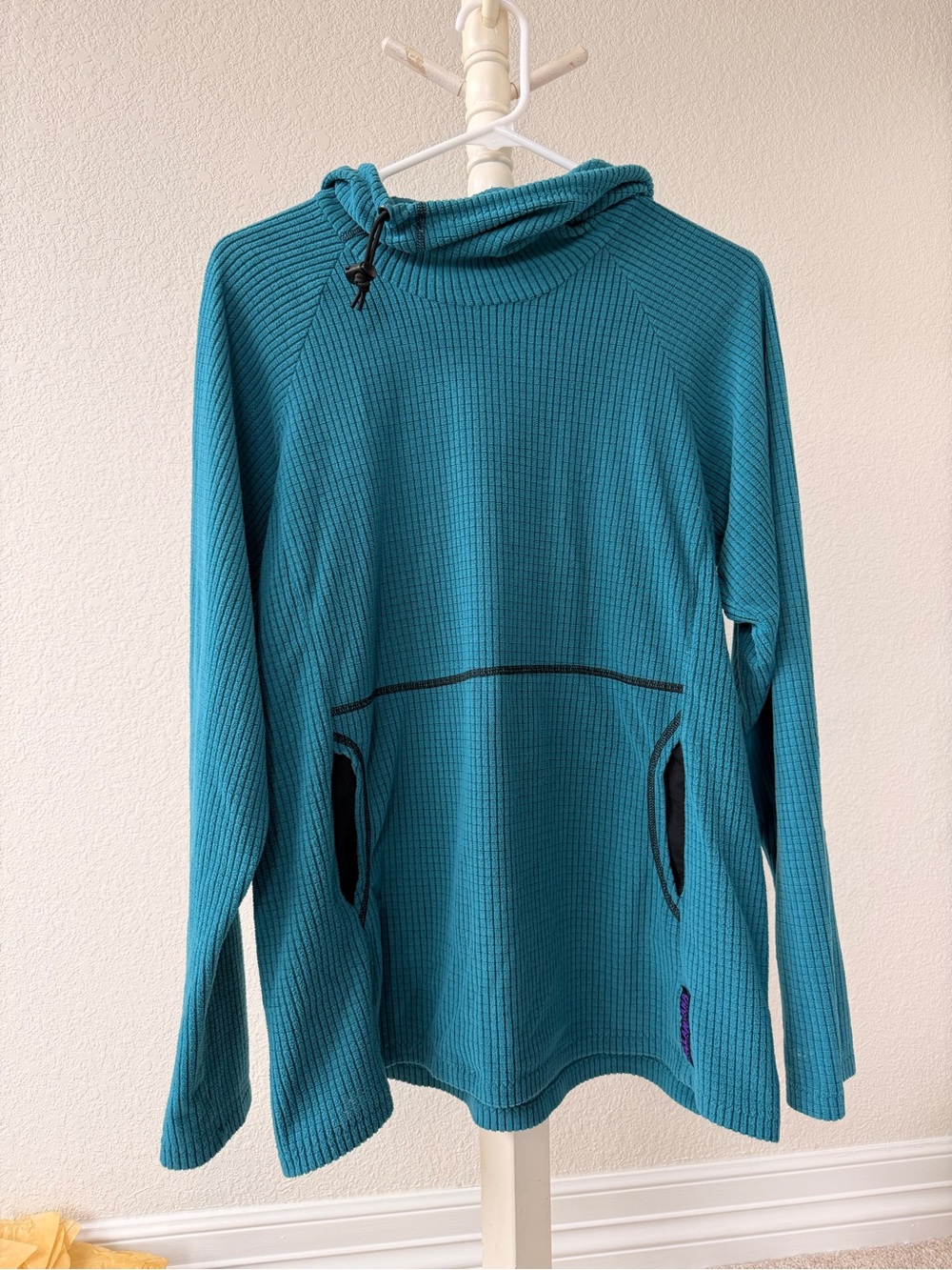 Melanzana Micro Grid Hoodie Teal Blue Women’s Large Leadville Colorado